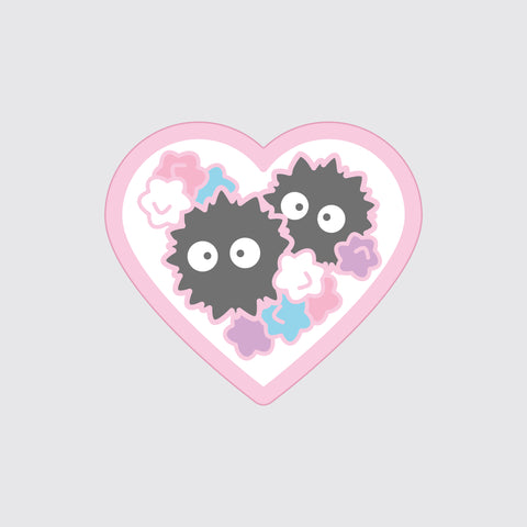Vinyl Soot Heart Sticker