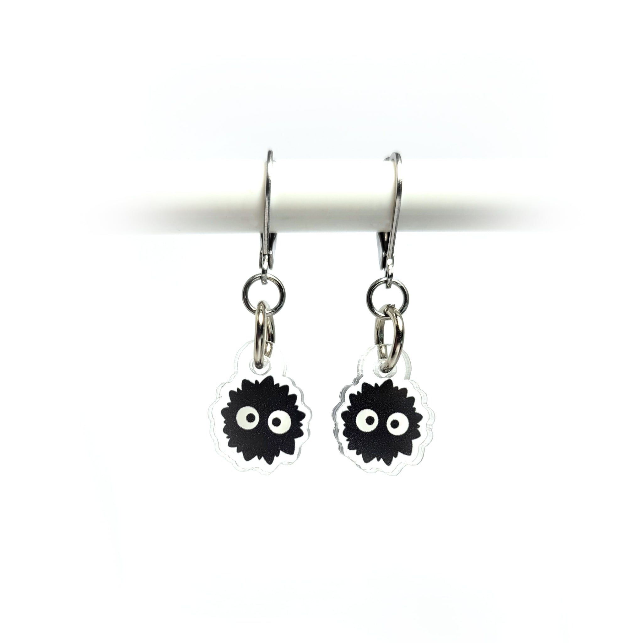 Small Soot Dangle Acrylic Earrings