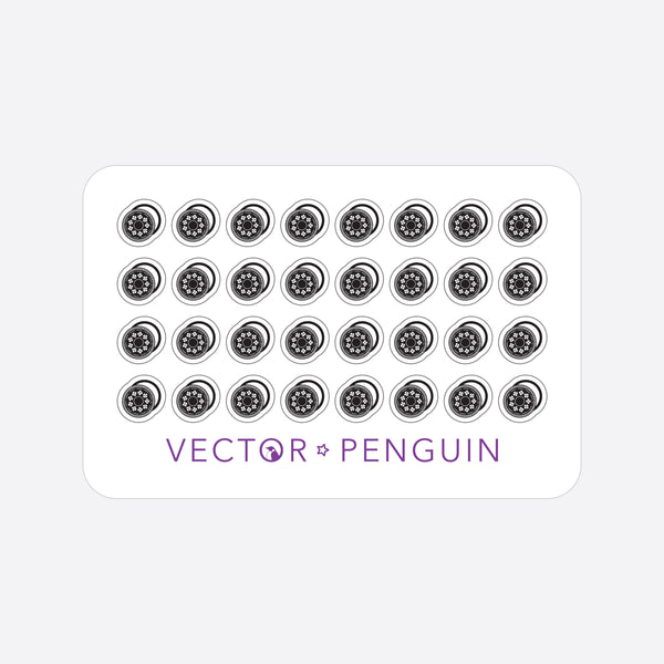 Cream Cookies Mini Journal Sticker Sheet