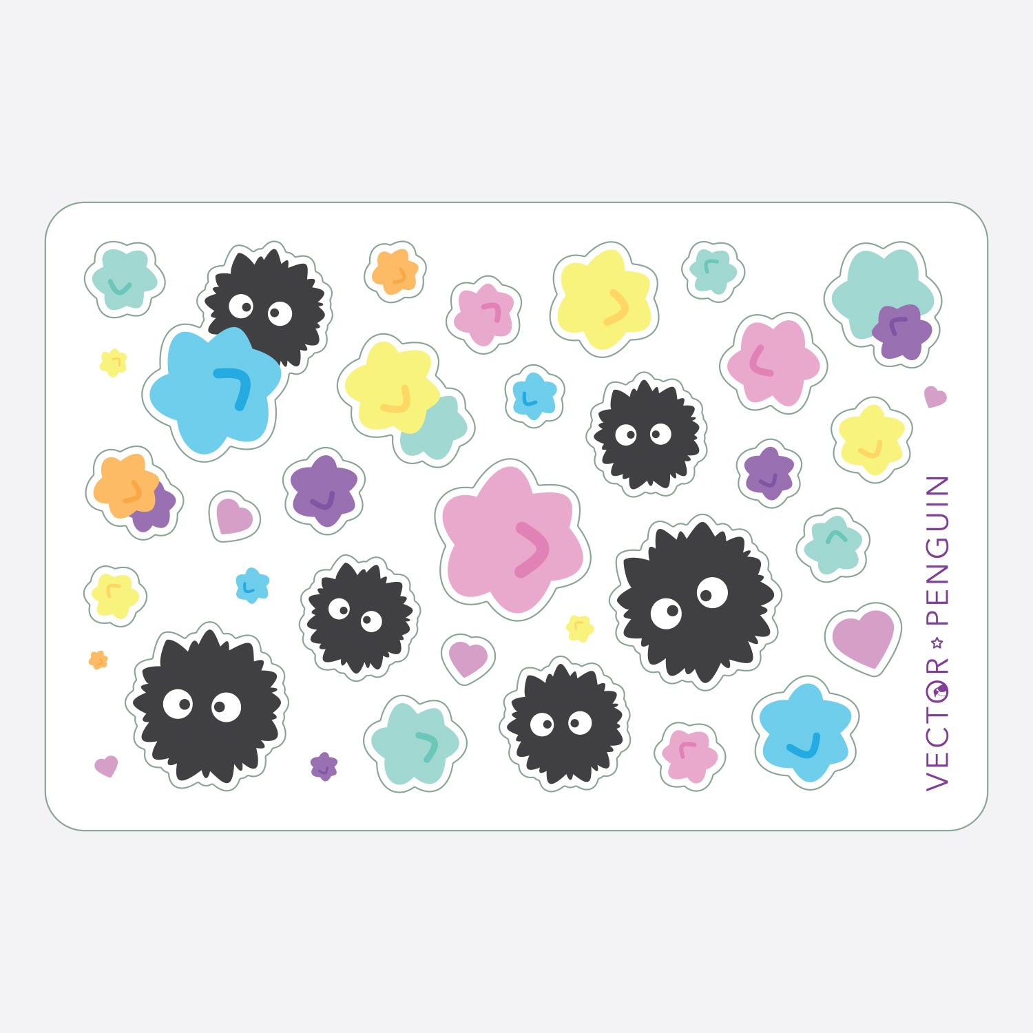 Vinyl Soot Sprite Sticker Sheet – Vector Penguin Shop