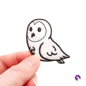2 Inch White Owl Patch