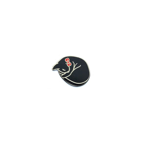 Black Sleeping Cat Pin