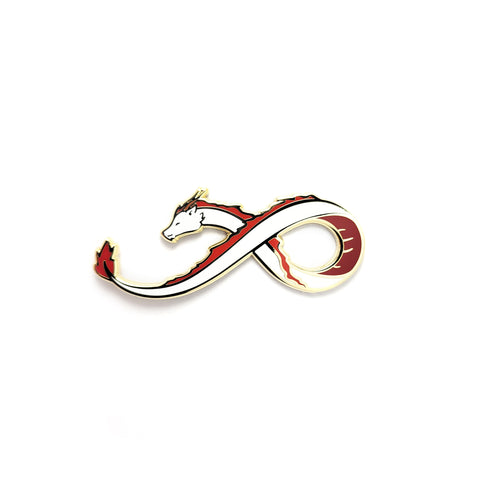Red Dragon Dance Pin