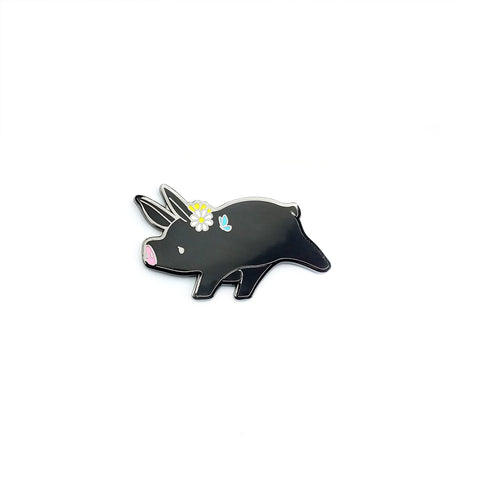 LAST CHANCE Butterfly Friend (Black Pig) Pin