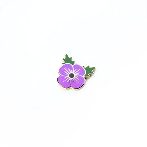 Purple Poppy Enamel Pin | Remembrance