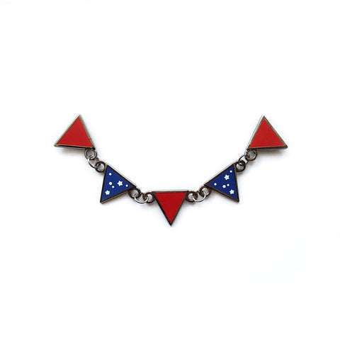 LAST CHANCE Patriotic Pennant Banner Pin