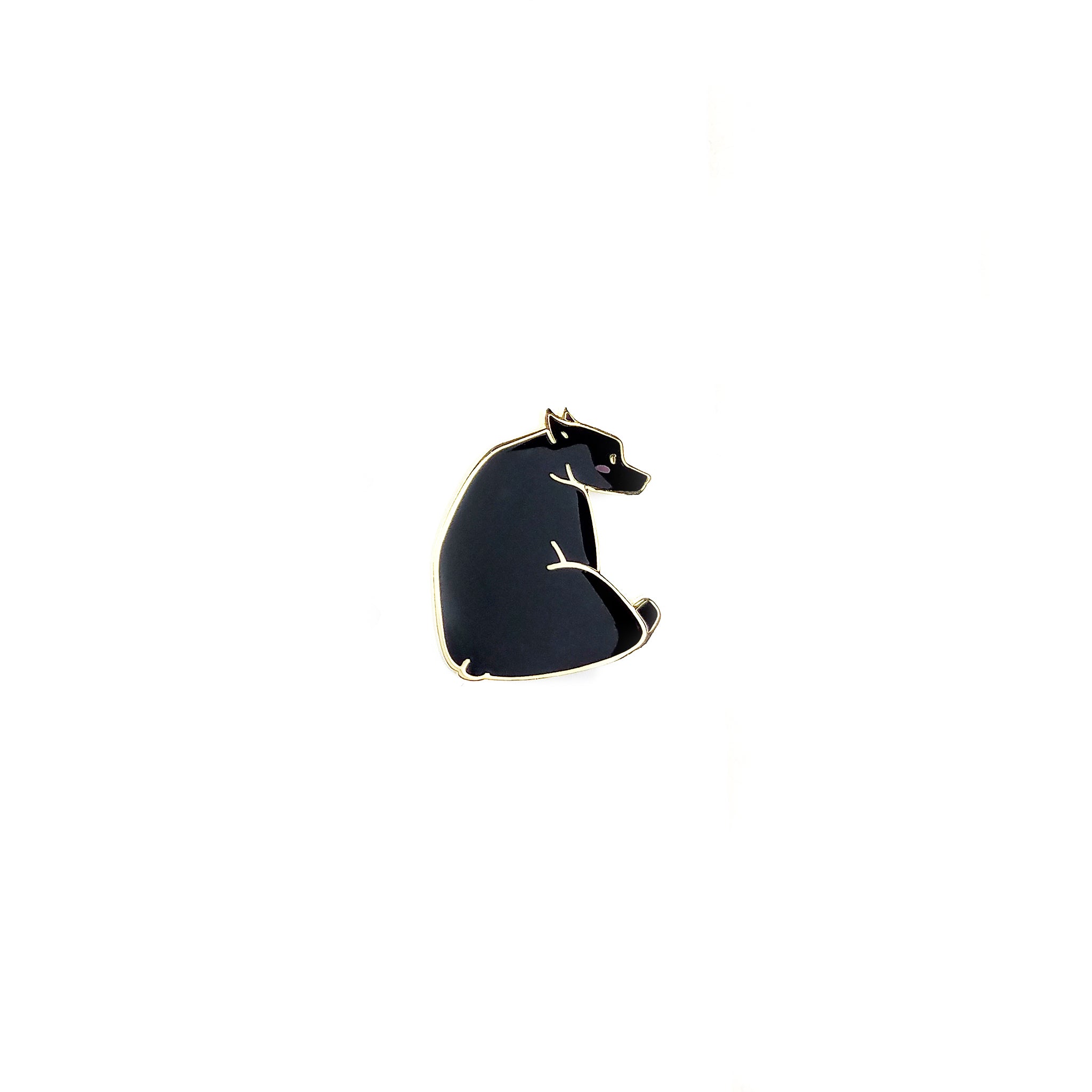 LAST CHANCE Shy Black Bear Pin