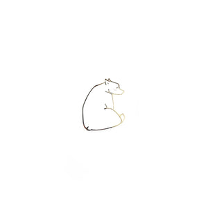 LAST CHANCE Shy White Bear Pin