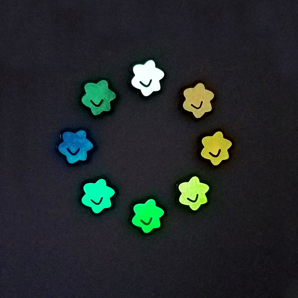 Glow Stars Enamel Pin Set - 8 Piece  | Konpeito Sweets