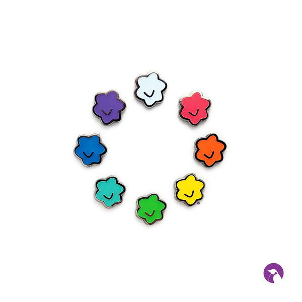 Glow Stars Enamel Pin Set - 8 Piece  | Konpeito Sweets