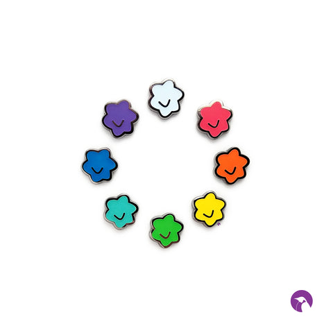 Glow Stars Enamel Pin Set - 8 Piece  | Konpeito Sweets
