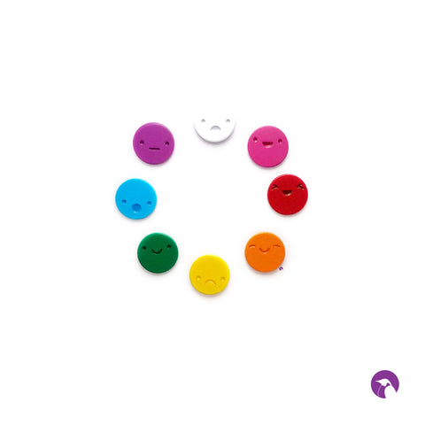 Rainbow Gumball Enamel Pin Set - 8 Piece  | Candy