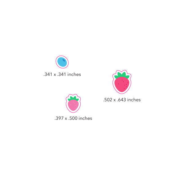 Strawberry Blueberry Journal Sticker Sheet