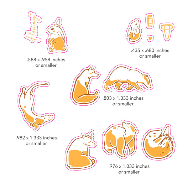 Hello Honey Journal Sticker Sheet
