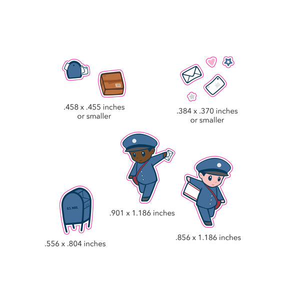 U.S. Mail Carrier Journal Sticker Sheet