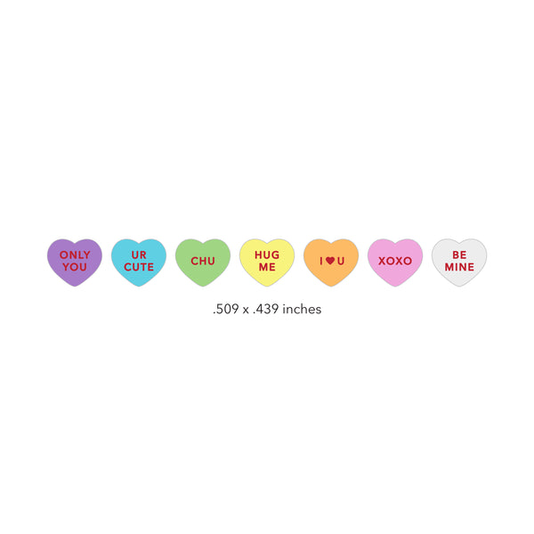Conversation Hearts Journal Sticker Sheet