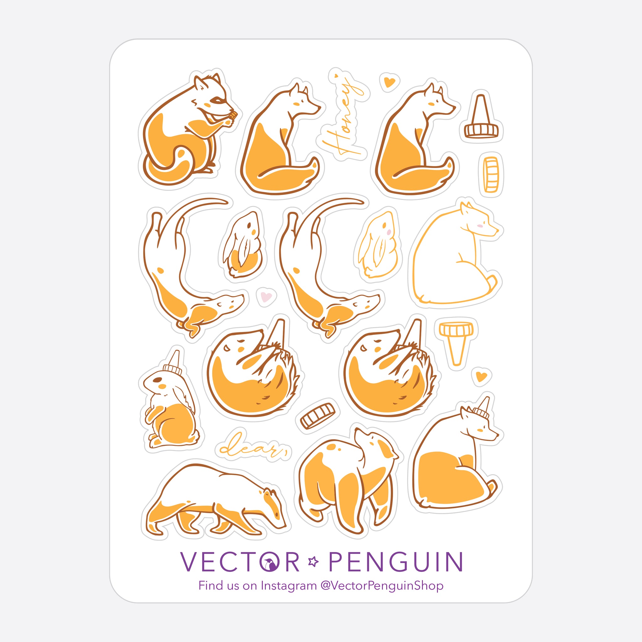 Hello Honey Journal Sticker Sheet