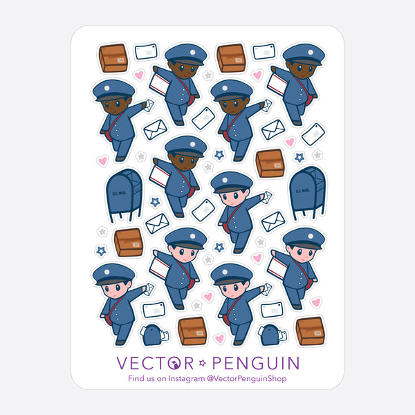 U.S. Mail Carrier Journal Sticker Sheet