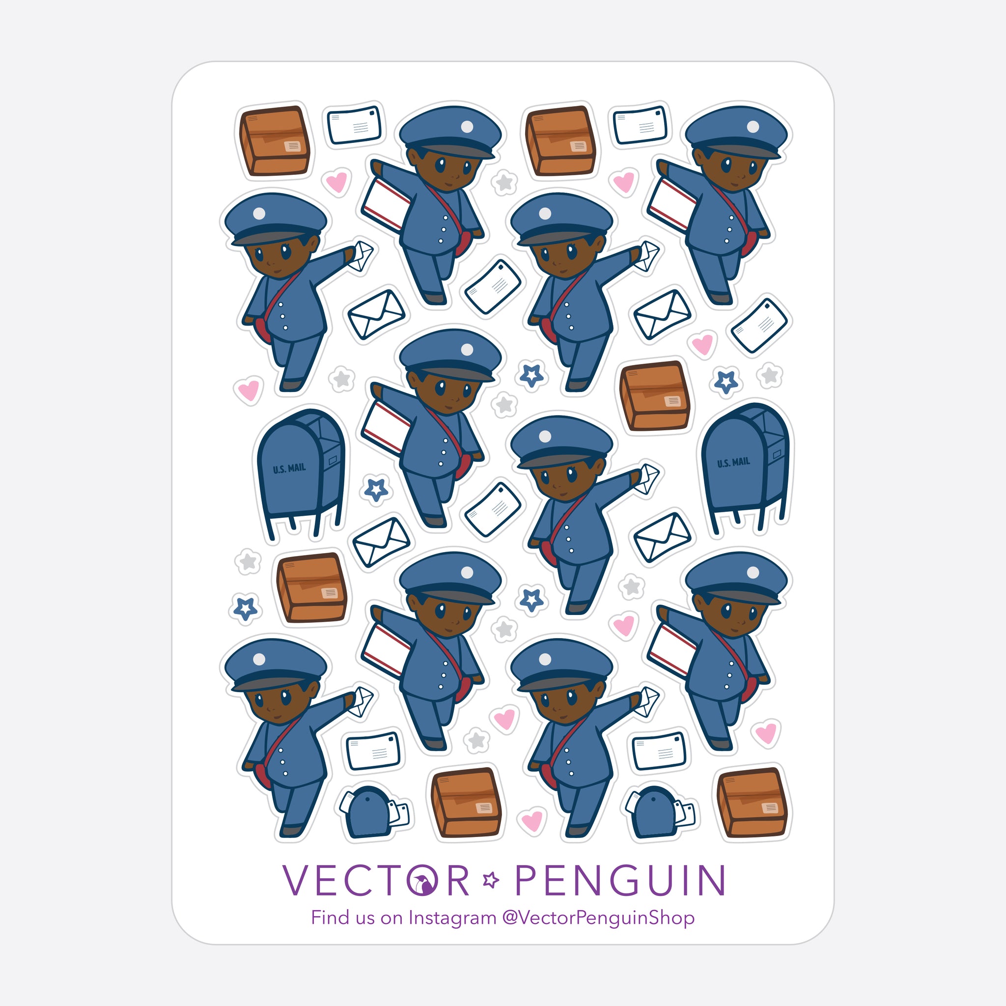 U.S. Mail Carrier Journal Sticker Sheet