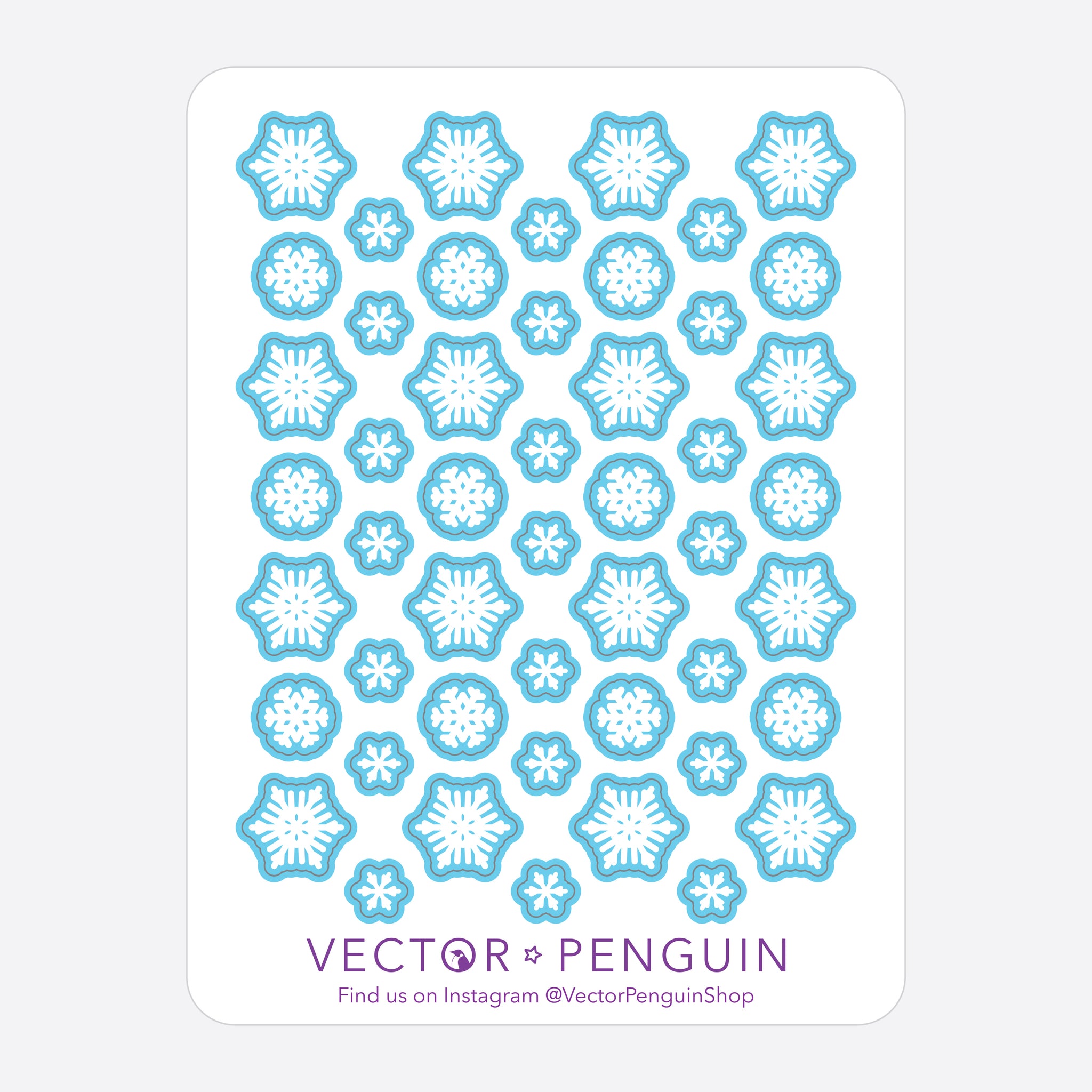 Snowflake Journal Sticker Sheet