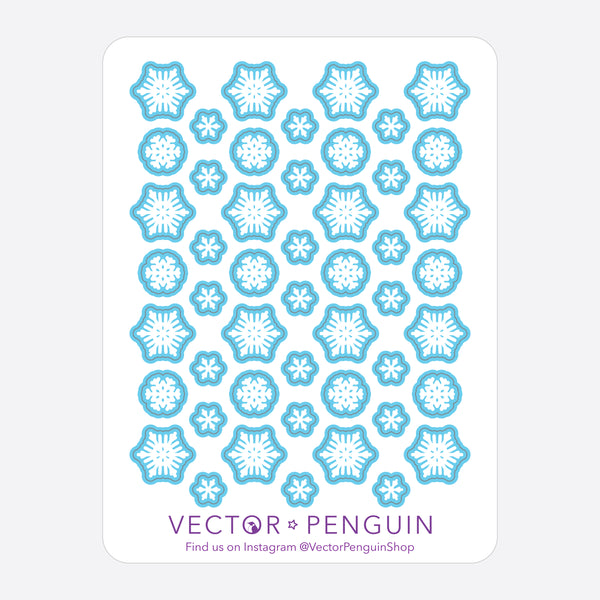Snowflake Journal Sticker Sheet