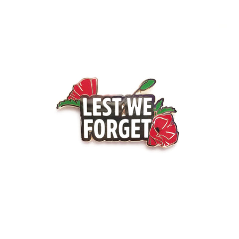 Lest We Forget | Poppy Enamel Pin | Remembrance