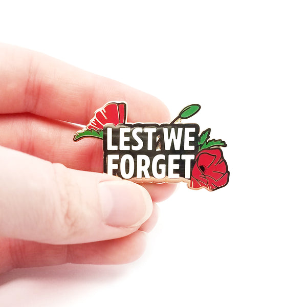 Lest We Forget | Poppy Enamel Pin | Remembrance