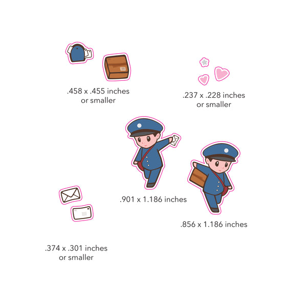 Postal Carrier Mini Journal Sticker Sheet