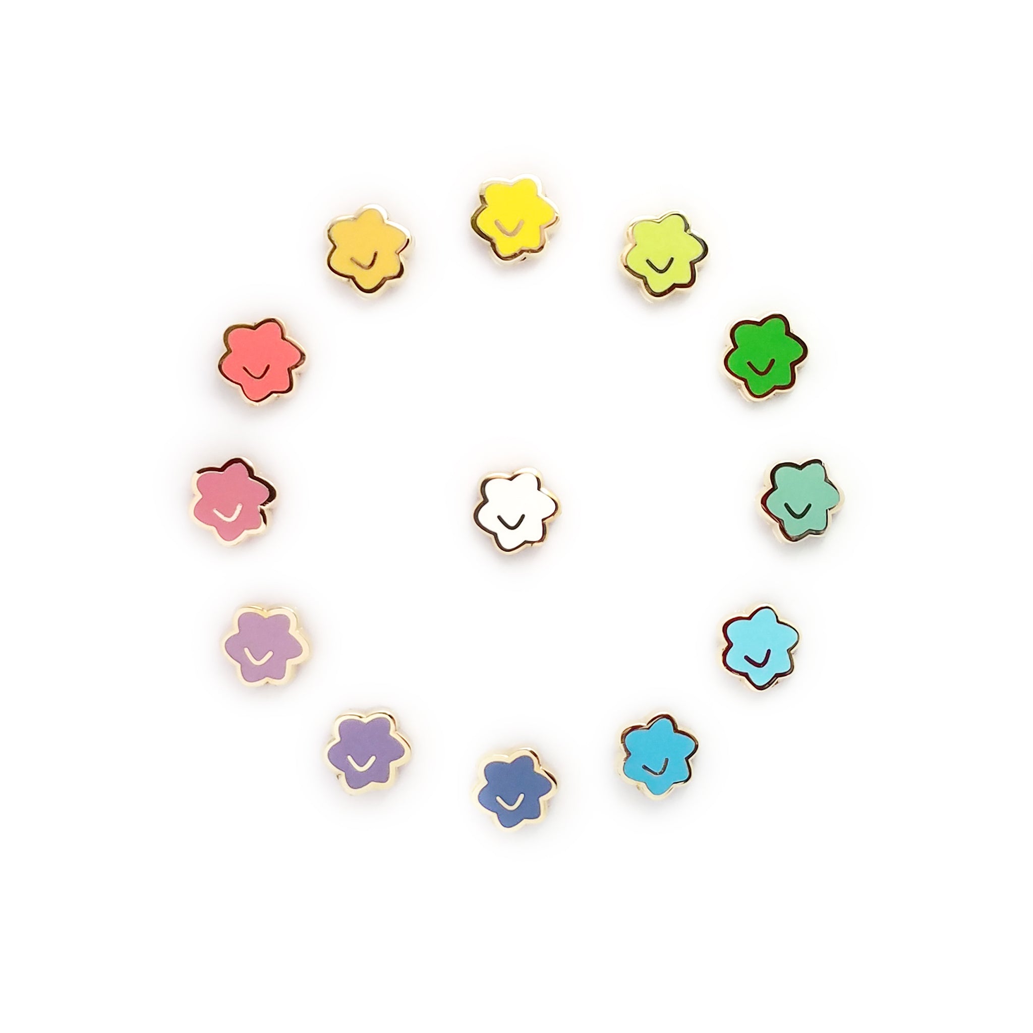 Star Paws Mini Enamel Pins [Set A - Red, Orange, Yellow, Green]