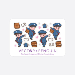 Postal Carrier Mini Journal Sticker Sheet