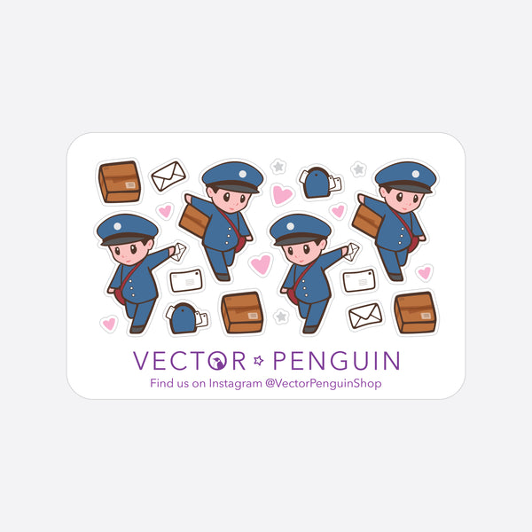 Postal Carrier Mini Journal Sticker Sheet