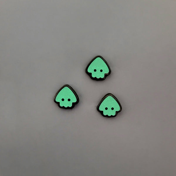 Mini Squid Pin Set - 3 piece B-Grade | Glow-in-the-Dark