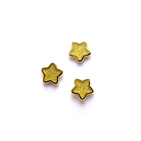 Glitter Stars Pin Set - 3 piece