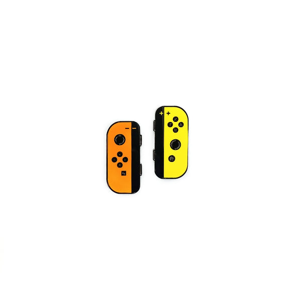 LAST CHANCE Joyful Player Pin Set - 2 piece | Orange -, Yellow +