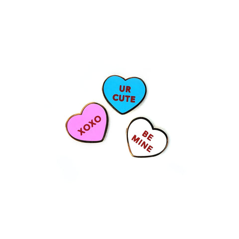 Candy Hearts Pin Set - 3 piece