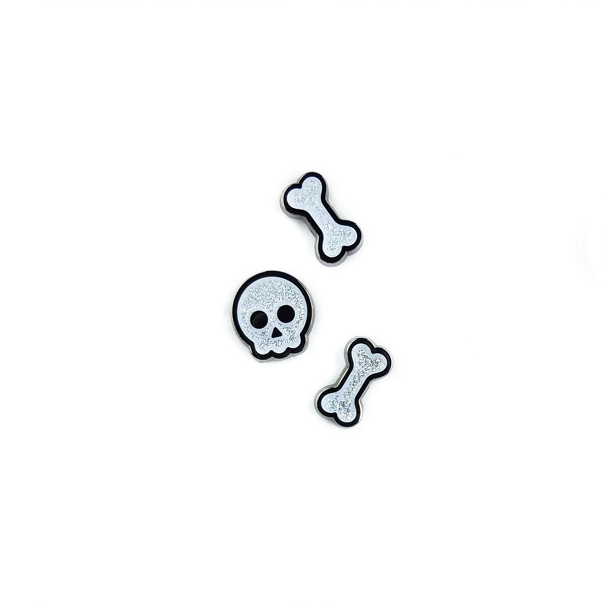 LAST CHANCE Sugar Skull and Bones Pin Set - 3 piece