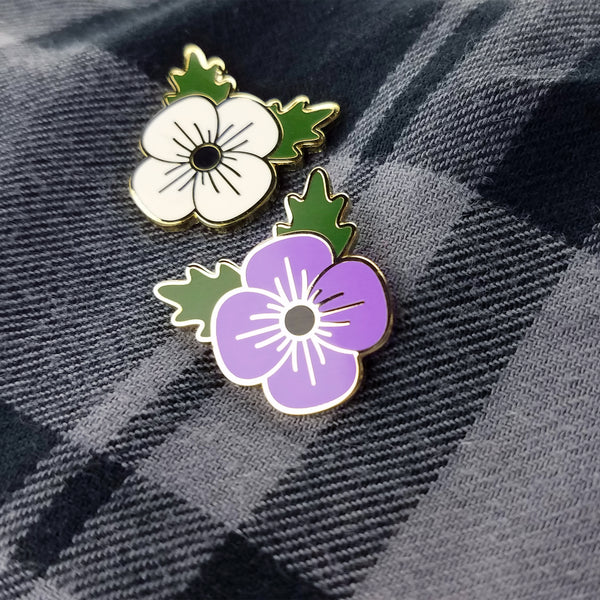 Purple Poppy Enamel Pin | Remembrance