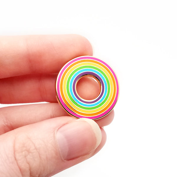 Hard Enamel Rainbow Circle Enamel Pin