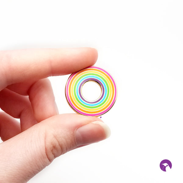Hard Enamel Rainbow Circle Enamel Pin