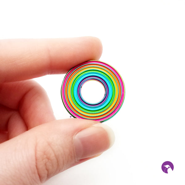 Soft Enamel Rainbow Circle Enamel Pin