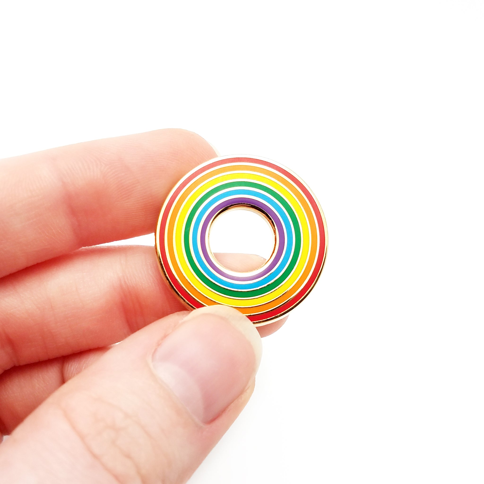 Hard Enamel Rainbow Circle Enamel Pin