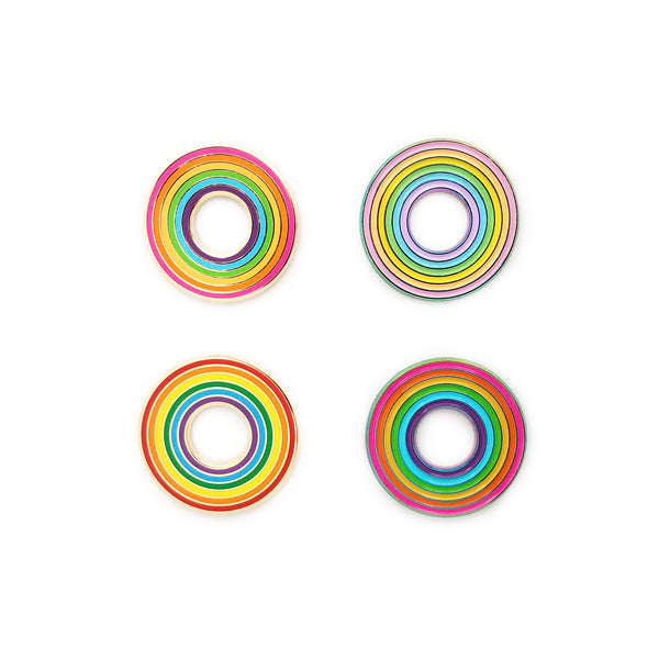 Soft Enamel Rainbow Circle Enamel Pin