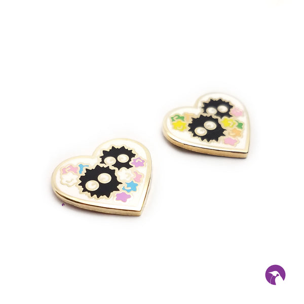 Classic Soot Heart II Enamel Pin