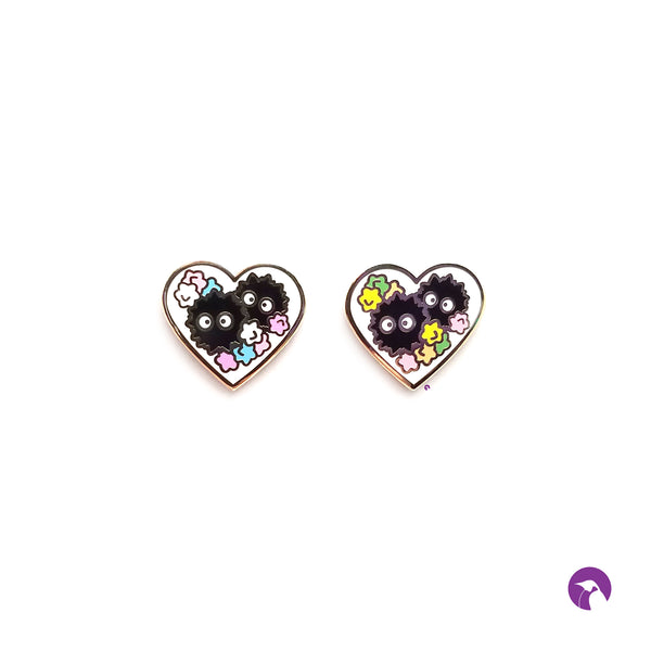 Classic Soot Heart II Enamel Pin