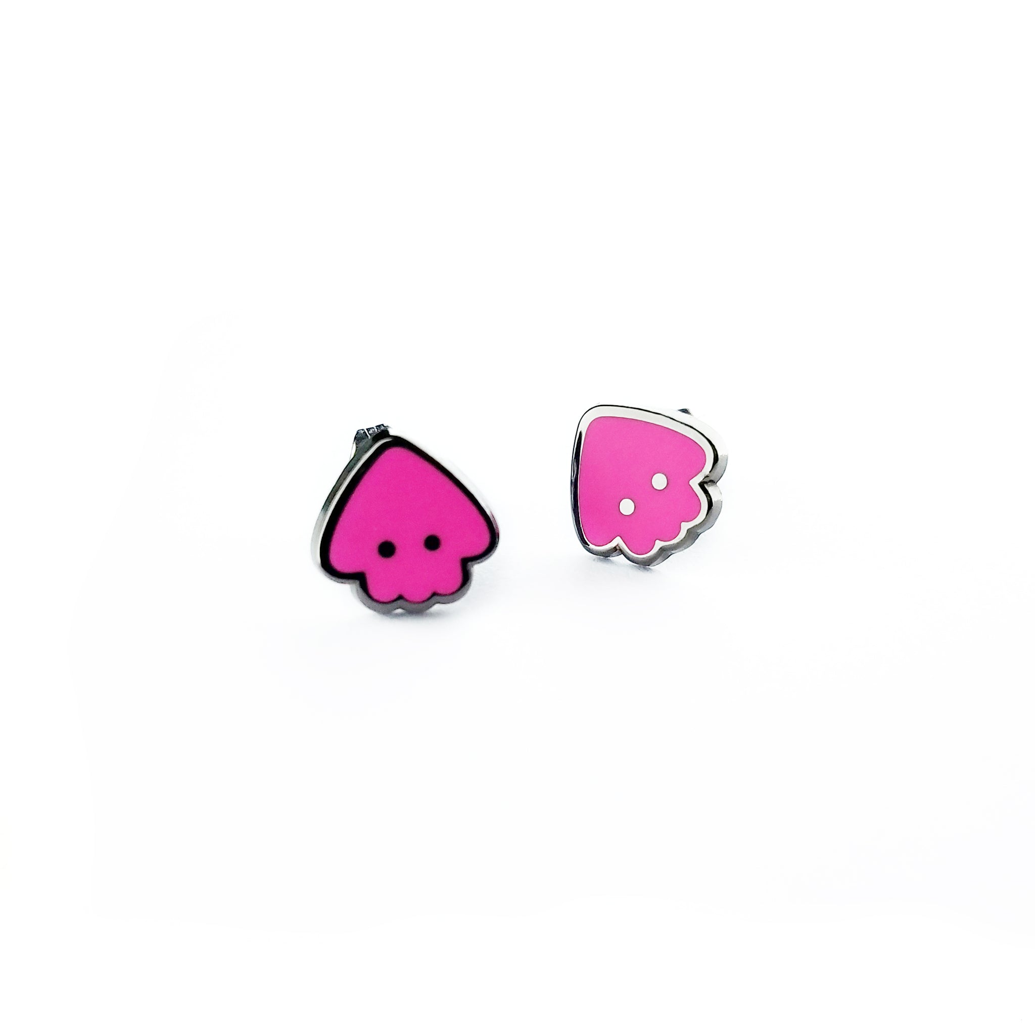 Pink Squid Earrings