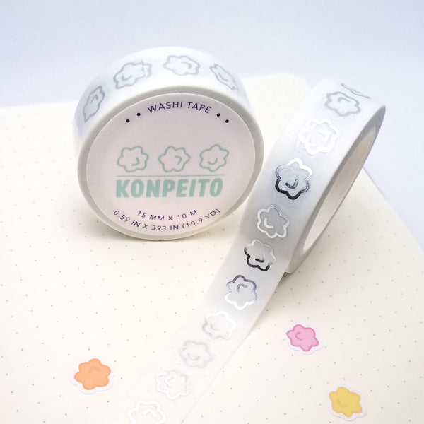 LAST CHANCE Konpeito Silver Foil Washi Tape
